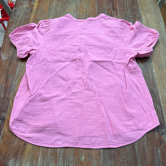 J Crew Pink Gauze Short Sleeve Tee XL - Picture 10 of 10